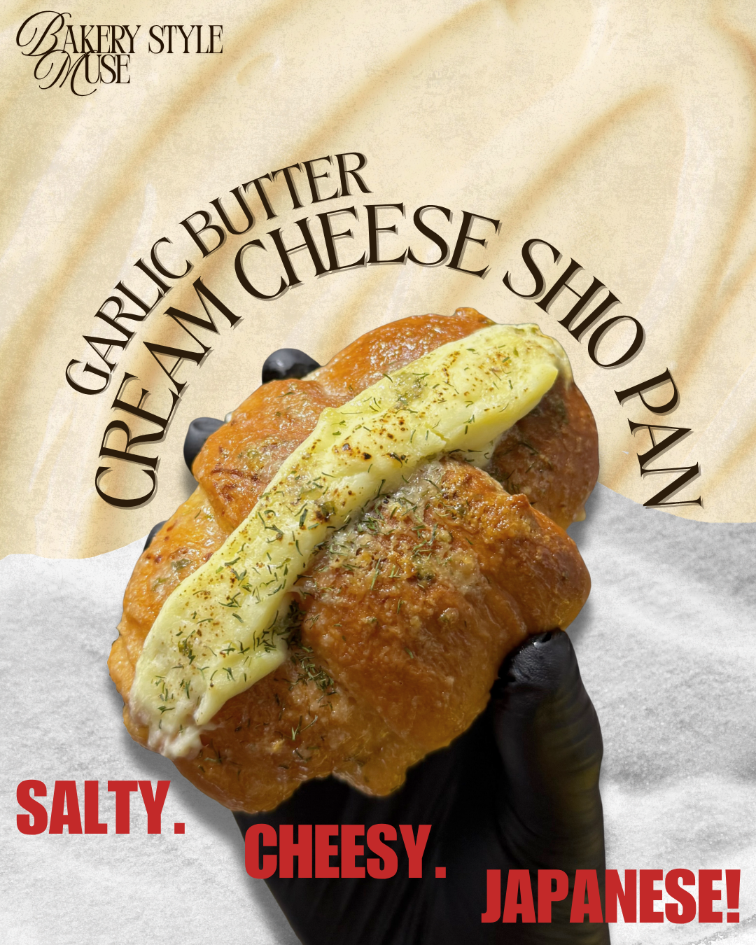 Garlic butter cream cheese shio pan